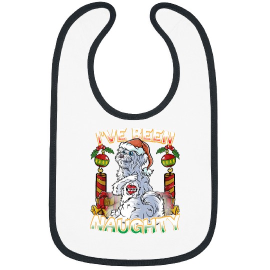 Havanese Pet Bee Beekeeping Ive Been Naughty Havanese Dog With Santa Claus Hat Bibs