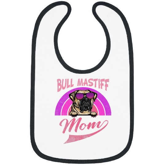 Bull Mastiff Pet Vintage Bull Mastiff Mom Mothers Day Bibs
