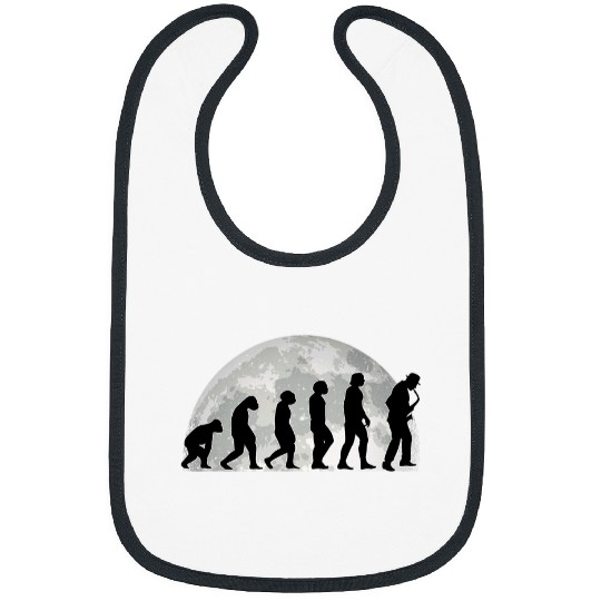 Funny Saxophone Evolution Moon Jazz Saxophonist Bibs