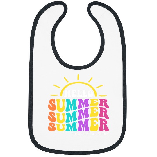 Happy Last Day of School Teacher Student Hello Summer Bibs
