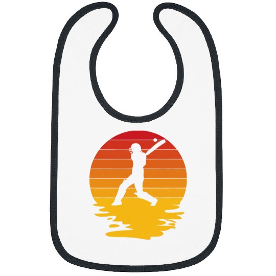 Cricket Fan Retro Sunset Cricket Cricket Player Bibs