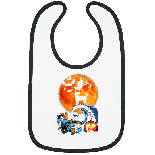 Chihuahua Pet Moon Pumpkin Halloween Costume 375 Bibs