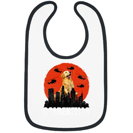 Golden Retriever Pet for Boys Girls Goldenzilla Kaiju Bibs