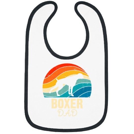 Boston Terrier Pet Retro Boston Terrier Owner Dog Lover Puppy Men Dad Bibs