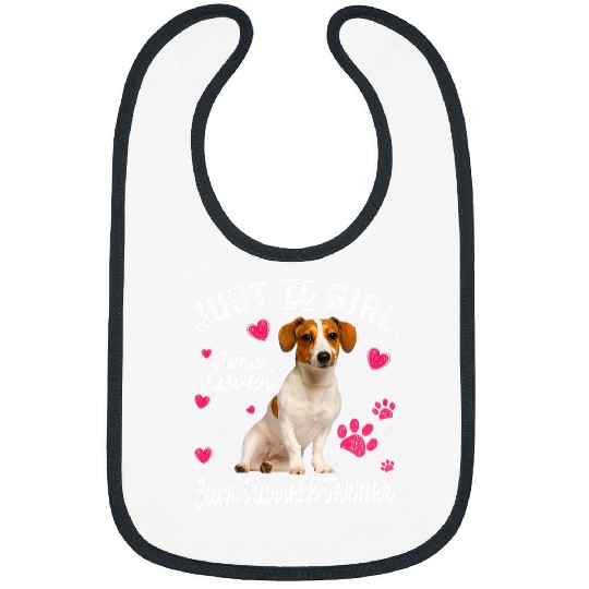 Jack Russell Pet Cute Just A Girl Who Loves Jack Russell Terrier Dog Lover169 Bibs