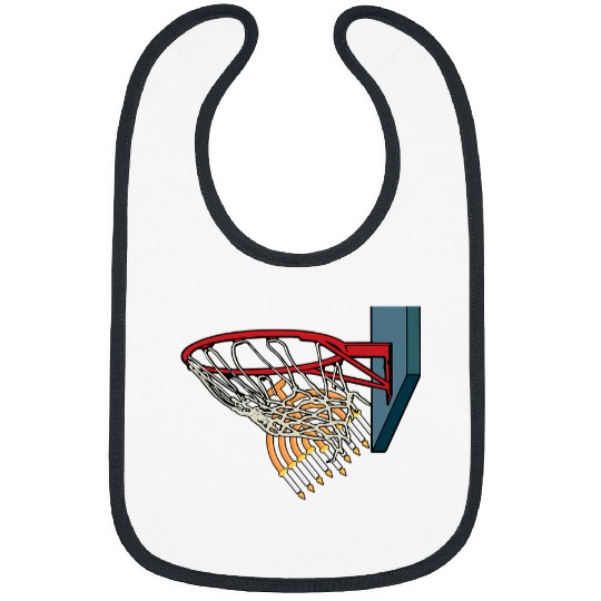 Funny Basketball Player Menorah Hanukkah Sport Chanukah Jewish Bibs