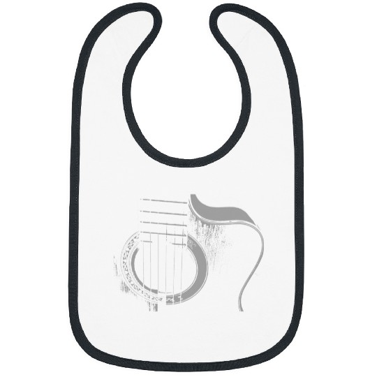 Funny Guitar Classic 50s Rockabilly Rock and Roll Acoustic Guitar Player Bibs