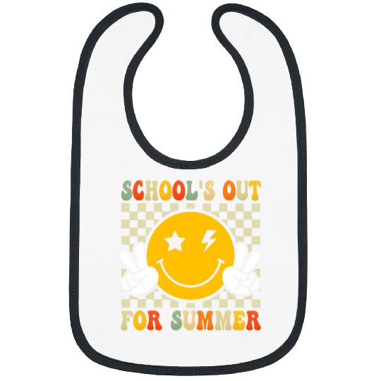 Last Day Of School Retro Schools Out For Summer Teachers Bibs