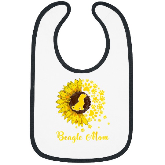 Beagle Pet Womens Cute Beagle Mom Sunflower Dog Mom Mothers Day 63 Bibs
