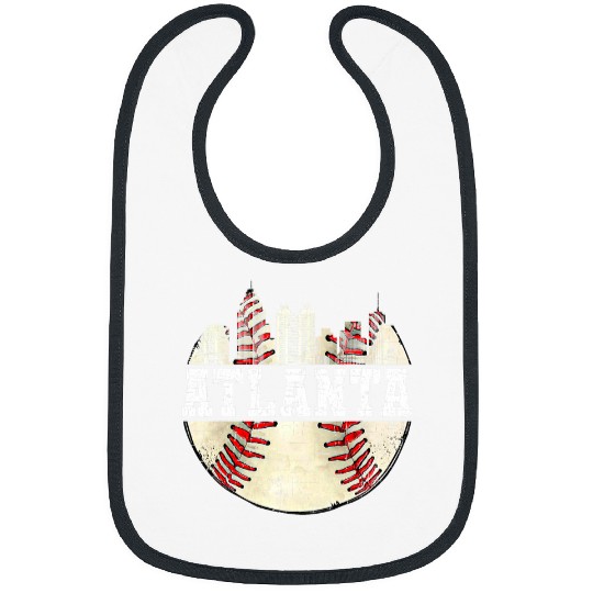 Sport Baseball Atlanta Cityscape vintages Baseball Lover Men Women Bibs