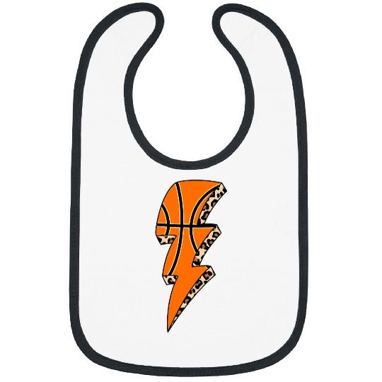 Funny Basketball Leopard Basketball Lightning Bolt Basketball Mom Game Day Bibs