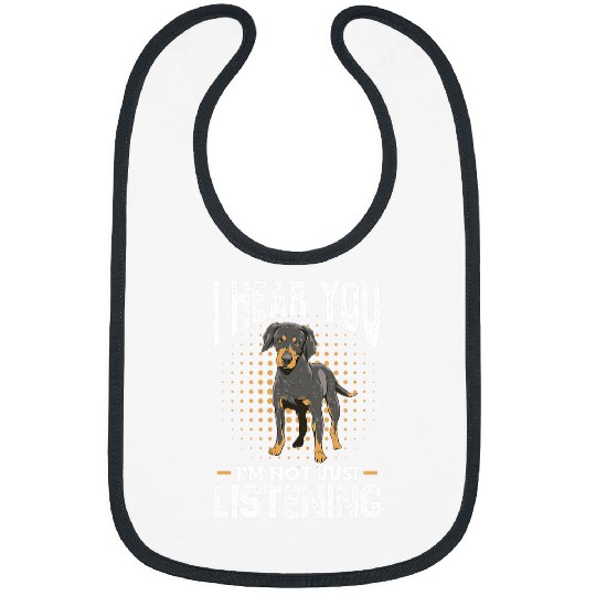 Coonhound Pet Black And Tan Coonhound I Hear You Im Not Just Listening Bibs