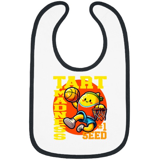 Sport Basketball Tart Madness 1 Seed Lemon Dunk Basketball Funny Sports Puns Bibs