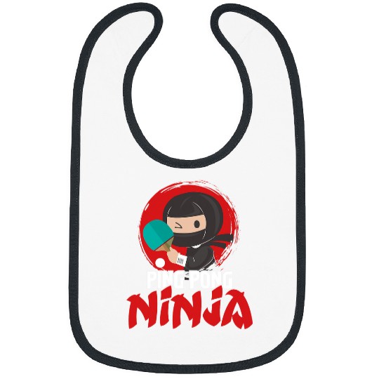 Sport Ping Pong Ninja Table Tennis Player Paddler Sports Lover Bibs