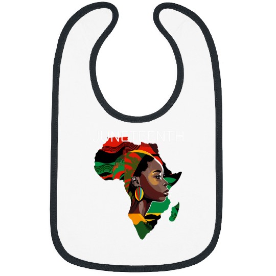 Juneteenth African American Flag Woman Black History Bibs