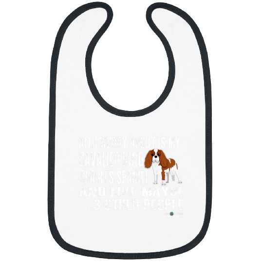 Cavalier Pet Funny Cavalier King Charles Spaniel Worry About Bibs