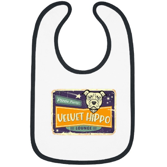 American Bulldog Pet Hippo Gift Bully Velvet Hippo Pittie Party Dog Mom Gift Pitbull Bibs