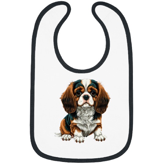 Cavalier Pet Funny Cavalier King Charles Spaniel Cute 2 Bibs