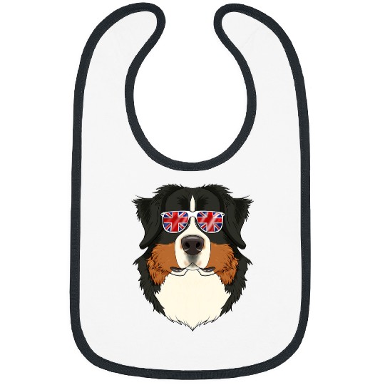 Bernese Mountain Pet UK Sunglasses I English Flag Union Jack Bibs