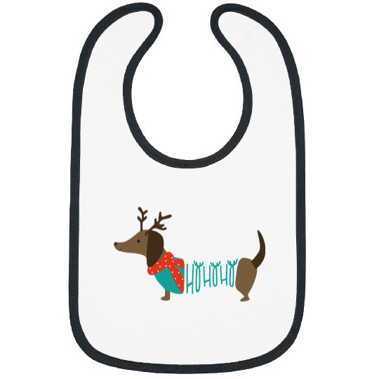 Dachshund Pet Funny Christmas Ho Ho Ho For Dog Lover 238 Bibs