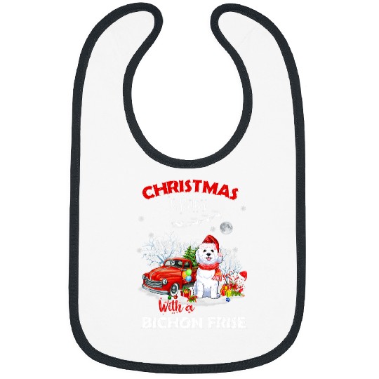 Bichon Pet Frise Christmas Is Better With A Bichon Frise Dog Light xmass Tree Bibs
