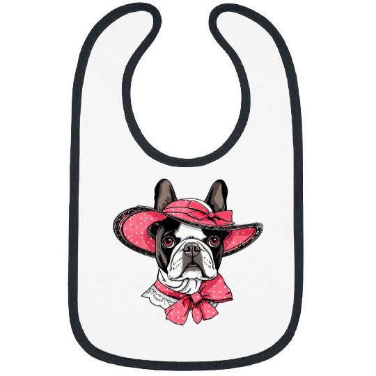 English Bulldog Pet French Bulldog English Lady Funny Dog Victorian 1 Bibs