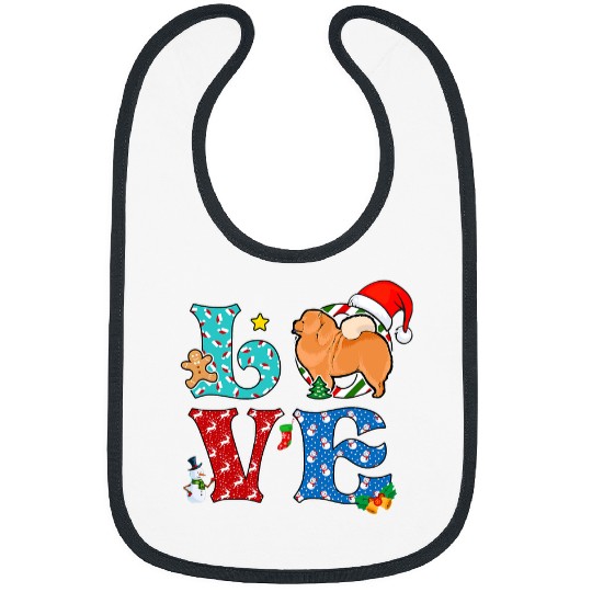 Chow Chow Pet I Love Dog Chow Chow Christmas 348 Bibs