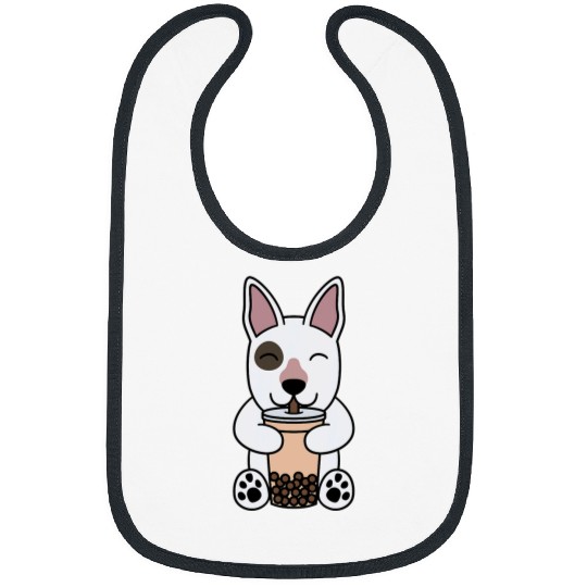 Bull Terrier Pet Boba Bubble Milk Tea English Bull Terrier Bibs