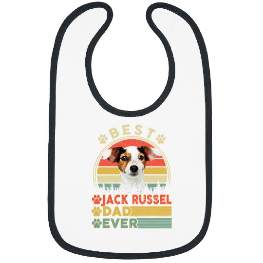 Jack Russell Pet bests Jack Russel Dad Ever Jack Russel Lover Dog Fathers Day Bibs