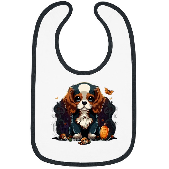 Cavalier Pet Funny Cavalier King Charles Spaniel Cute Halloween Bibs
