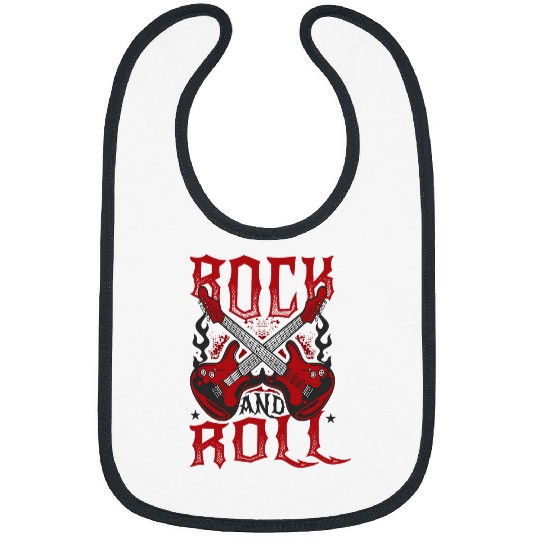 Funny Guitar Rock and Roll Bibs