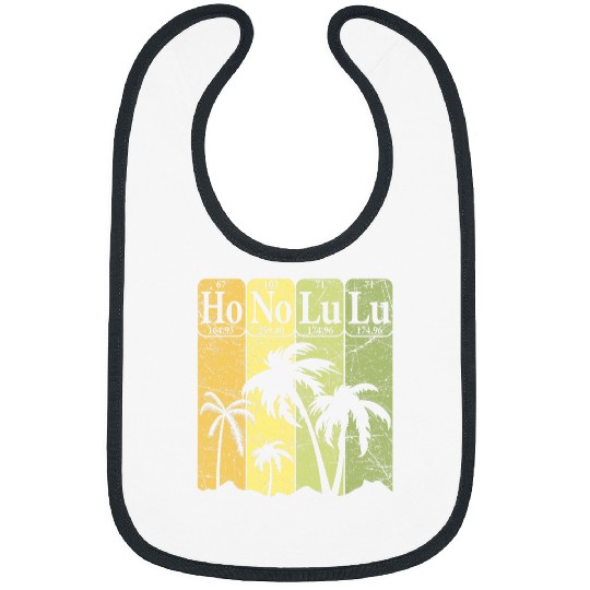 Honolulu Periodic Table Elements Honolulu Hawaii Retro 4 Bibs