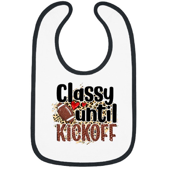 Sport American Football Classy Until Kickoff Football Lover Game Day Leopard 3 Bibs
