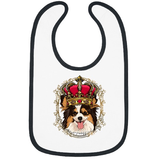Papillon Pet Royal Papillon King Queen Princess Puppy Doggo Pet Bibs