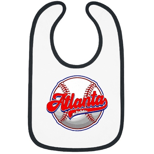 Sport Baseball Atlanta vintages Graphic Baseball Lover Player and Fans Bibs