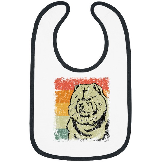 Chow Chow Pet Retro Chow Chow Dog Gift Vintage Bibs