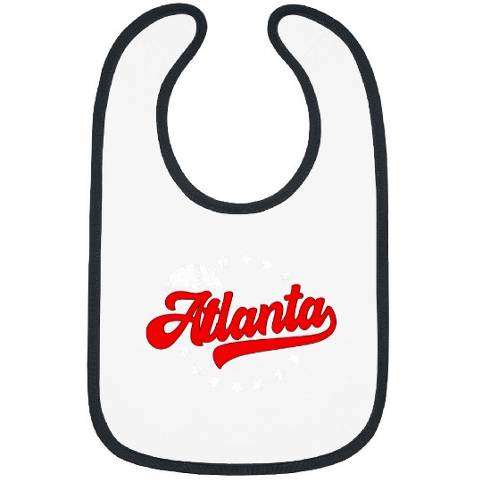 Sport Baseball Atlanta vintages Funny Baseball Lover Player and Fans Bibs
