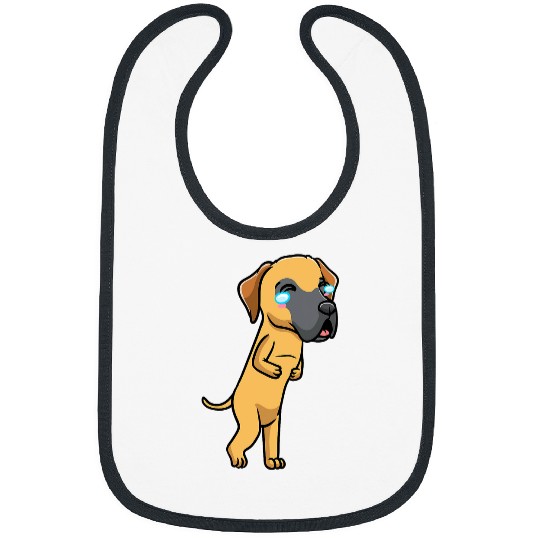 Great Dane Pet Dog German Mastiff Laughing Emoticon Bibs