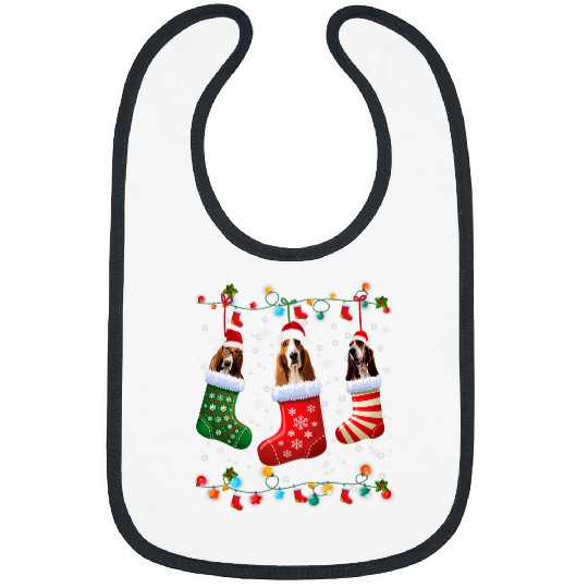 Basset Hound Pet Christmas Socks Funny xmass Pajama Dog Lover Bibs