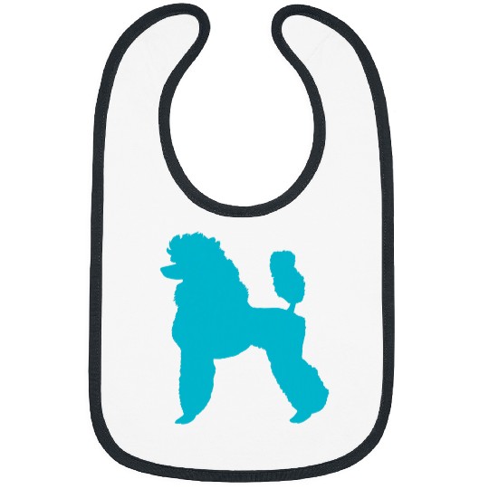 Poodle Pet TURQUOISE TEAL SILHOUETTE Bibs