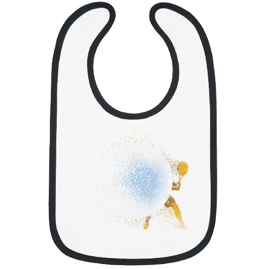 Sport Tennis Player Abstract Court Racket Ball Match Sports Gift Bibs