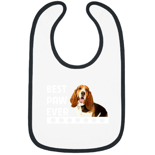 Basset Hound Pet bests Paw Ever Basset Hound Hunting Dog Dad Fathers Day Bibs