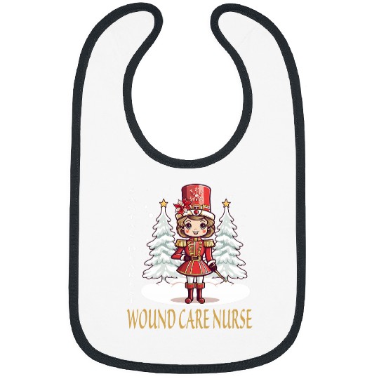 Wound Care nurses Christmas Classic Female Nutcracker Bibs