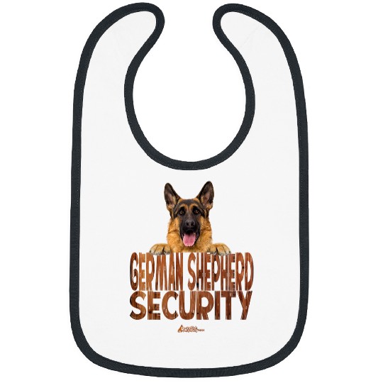 German Shepherd Pet Security Top Police Dog Funny Dog Mom Dad Bibs