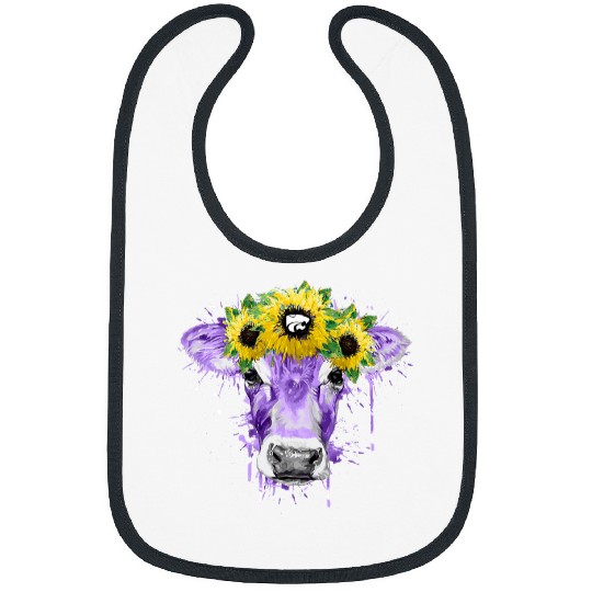 Kansas State Wildcats Farmer Color Drop Sunflower Heifer Bibs