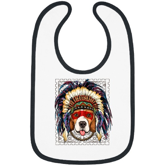 Beagle Pet Native Indian Beagle Native American Indian Dog Lovers 425 Bibs