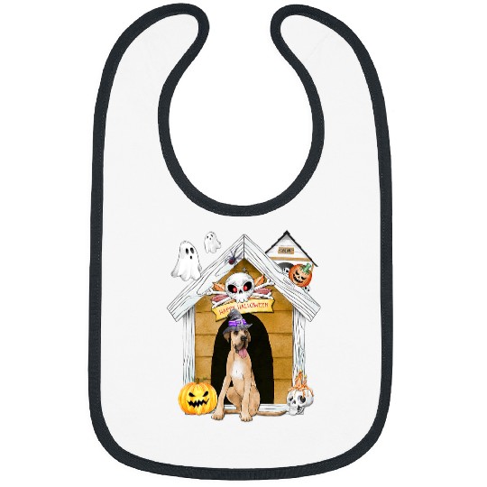 Great Dane Pet Halloween Great Dane Dog Witch Haunted House Bibs