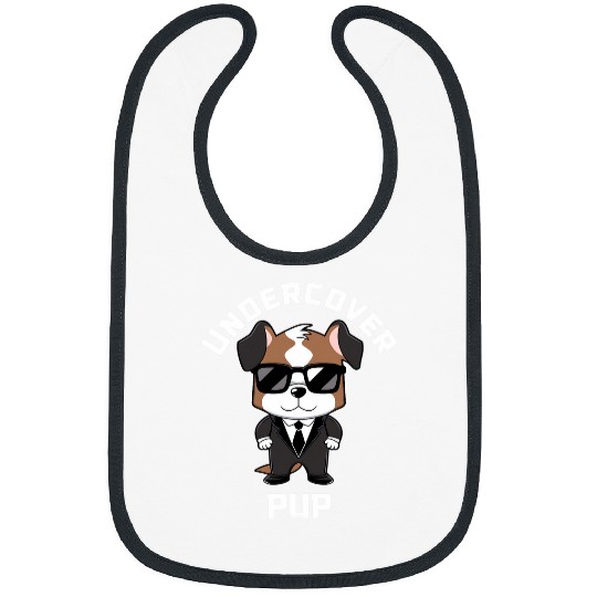 Jack Russell Pet Undercover Pup Funny Dog Spy 3 Bibs