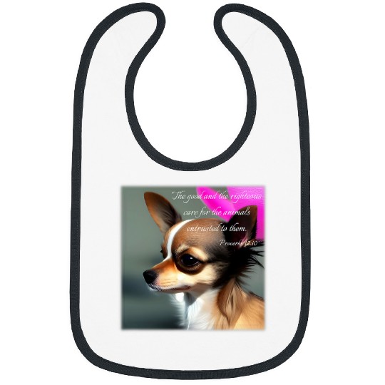 Chihuahua Pet Proverbs 1210 Bible Verse with Illustrated Bibs
