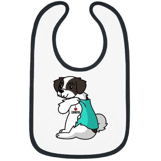Havanese Pet I Love Grandma Tattoo Havanese Grandmother Bibs